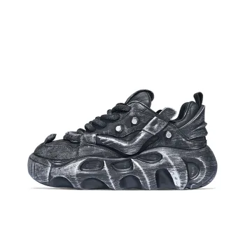 SALAXI Low Top Chunky Sneakers Unisex Black