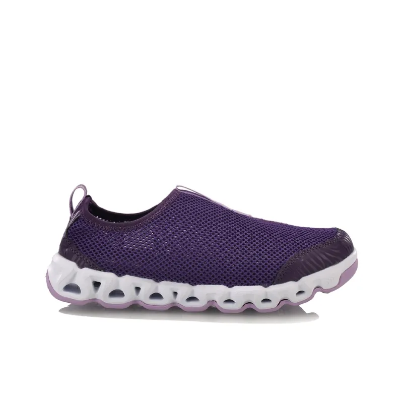 LiNing Cushioning Anti Slip And Wear Resistant Low Top Running Shoes Women's Dark Purple-1