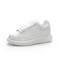 White Leather Heel Tab