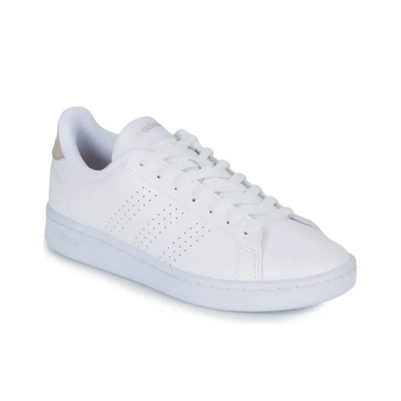 Adidas Advantage Durable Breathable Low Top Skateboard Shoes Women's White-2