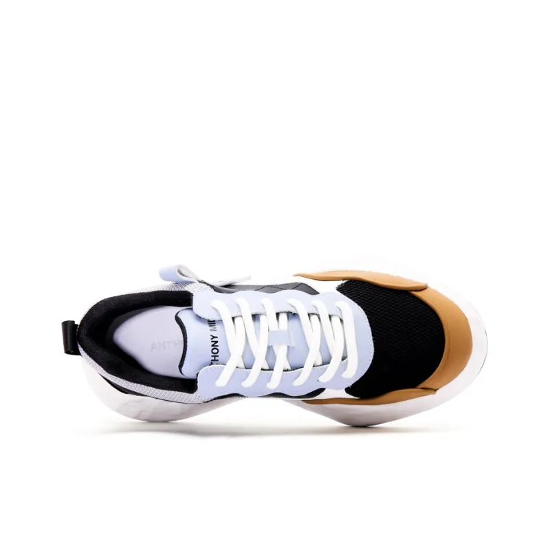 Anthony Miles Men's Casual Shoes Men Low Top Black Orange-2