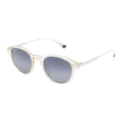 Maui Jim Titanium Acetate Round Sunglasses Unisex Yellow