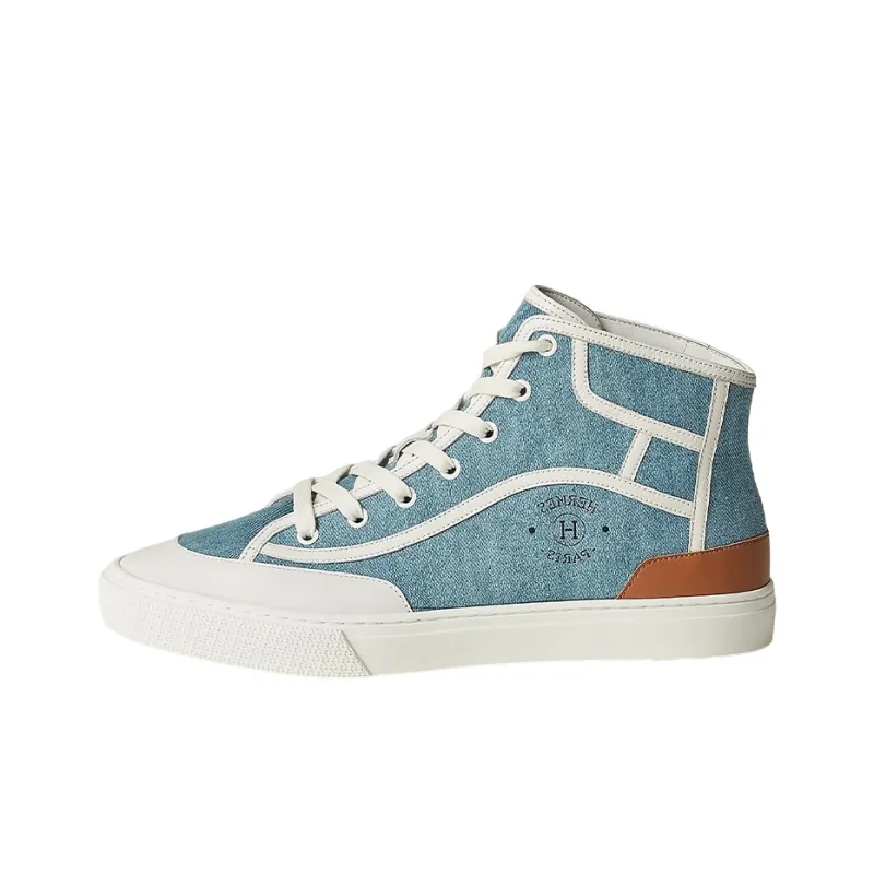 HERMES Get Up Stylish Skateboarding Shoes Men's Light Blue-0