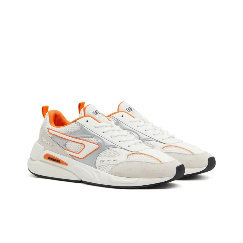 DIESEL Low Top Sports Lifestyle Casual Shoes Men's White Orange-1