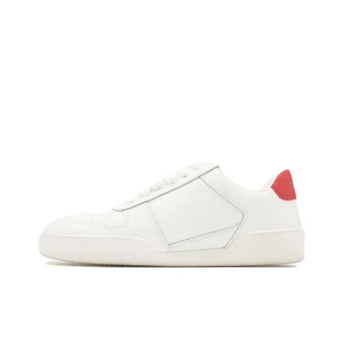 VERSACE Skateboard Shoes Men Low-Top White/Red