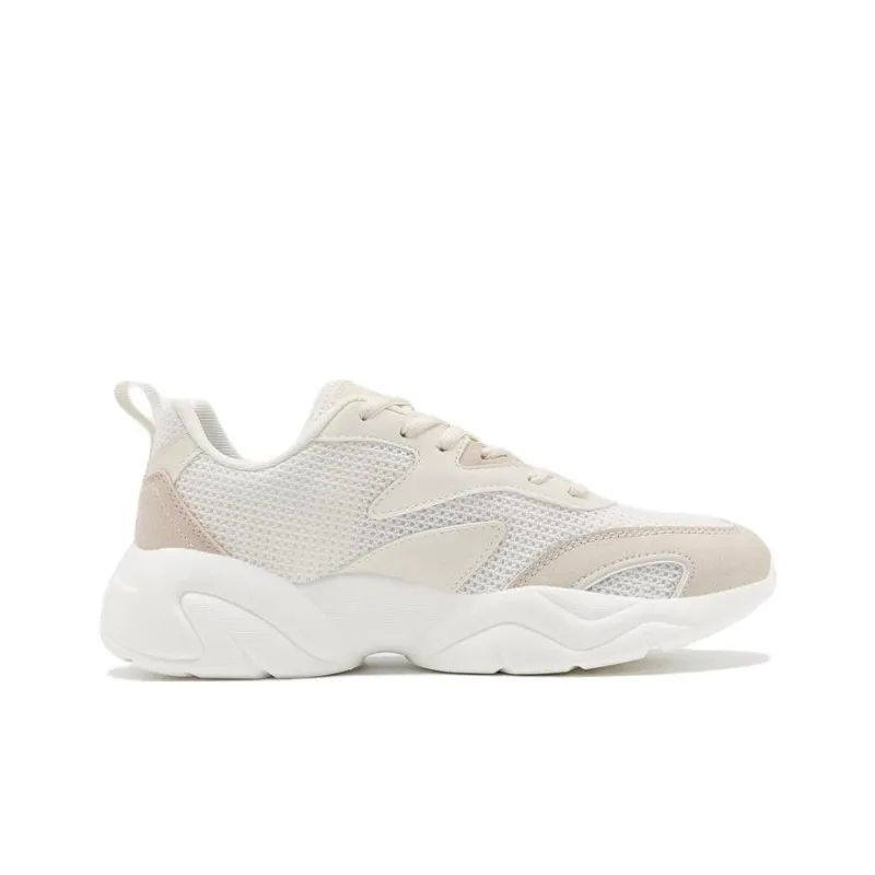 PEAK Anti Slip Wear Resistant Low Top Sports Casual Shoes Women's White Brown-1