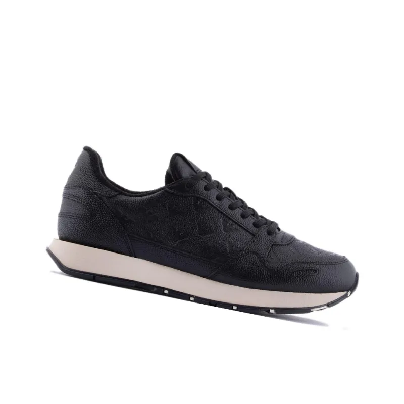 EMPORIO ARMANI Cushioning Low Top Sports Casual Shoes Men's Black-1