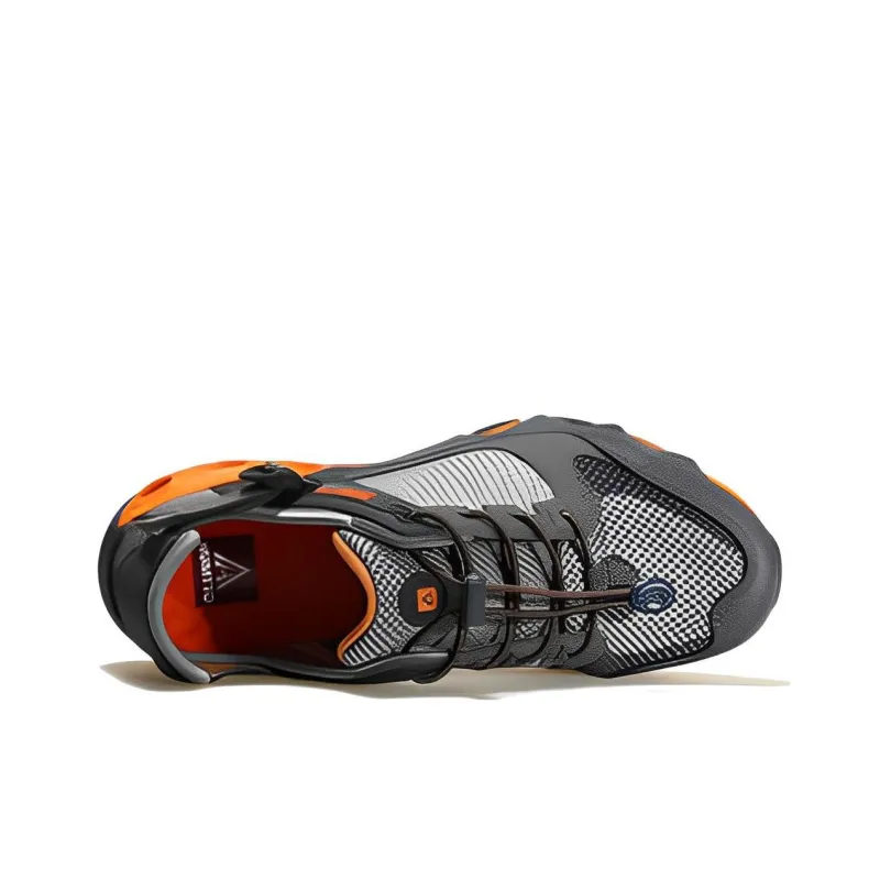 HUMTTO Slip Resistant, Abrasion Resistant, Breathable Low Top Outdoor Shoes Gray Yellow-1
