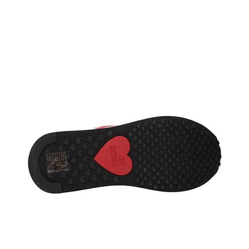 LOVE MOSCHINO Slip Resistant Low Top Sports Casual Shoes Women's White Red-4