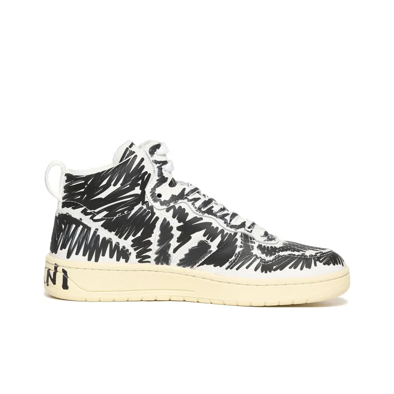 VEJA x MARNI V 15 Stylish Skateboarding Shoes Women's Black White-1