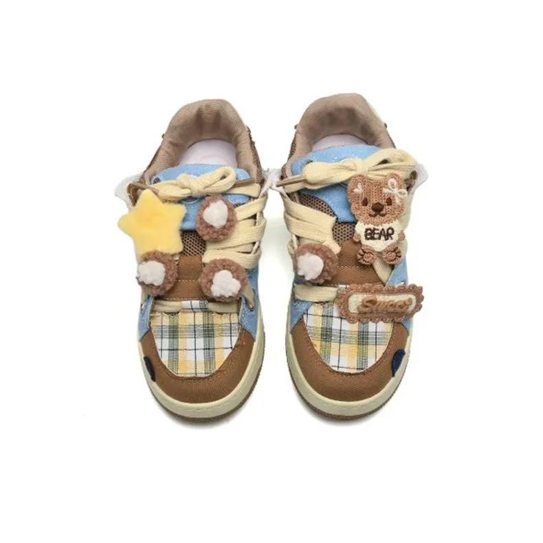 CHERRY&KALIKA Skateboard Shoes Women's Beige Brown-3