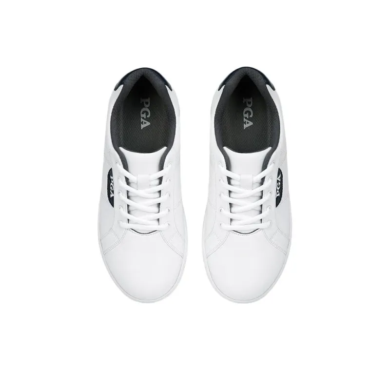 PGA Cushioning Wear-Resistant Low-Top Golf Shoes Unisex White-2