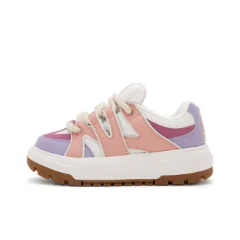 MLB New York Yankees Anti Slip Wear Resistant Low Top Casual Shoes Unisex Purple Pink