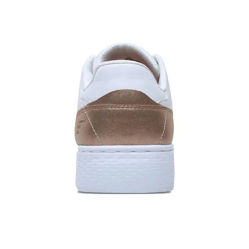 Skechers Super-Cup Anti-Slip And Wear-Resistant Lightweight Low-Top Skateboard Shoes Women's White Gold-3