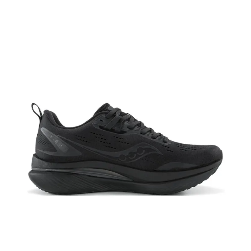 Saucony Cushioned Wear Resistant Breathable Low Top Casual Running Shoes Unisex Black-1