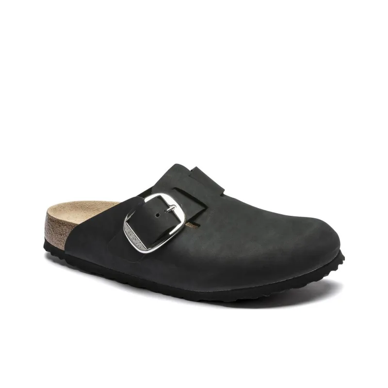 Birkenstock Boston Big Buckle Nubuck Black-1