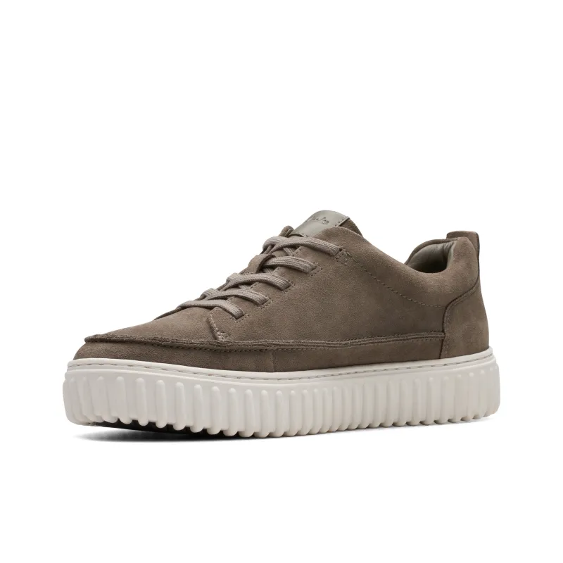Clarks Low Top Skateboard Shoes Men's Gray-1
