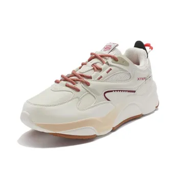 China Post x XTEP Mi Fan Cushioning Wear-Resistant Low-Top Casual Shoes Men's Milk Tea White