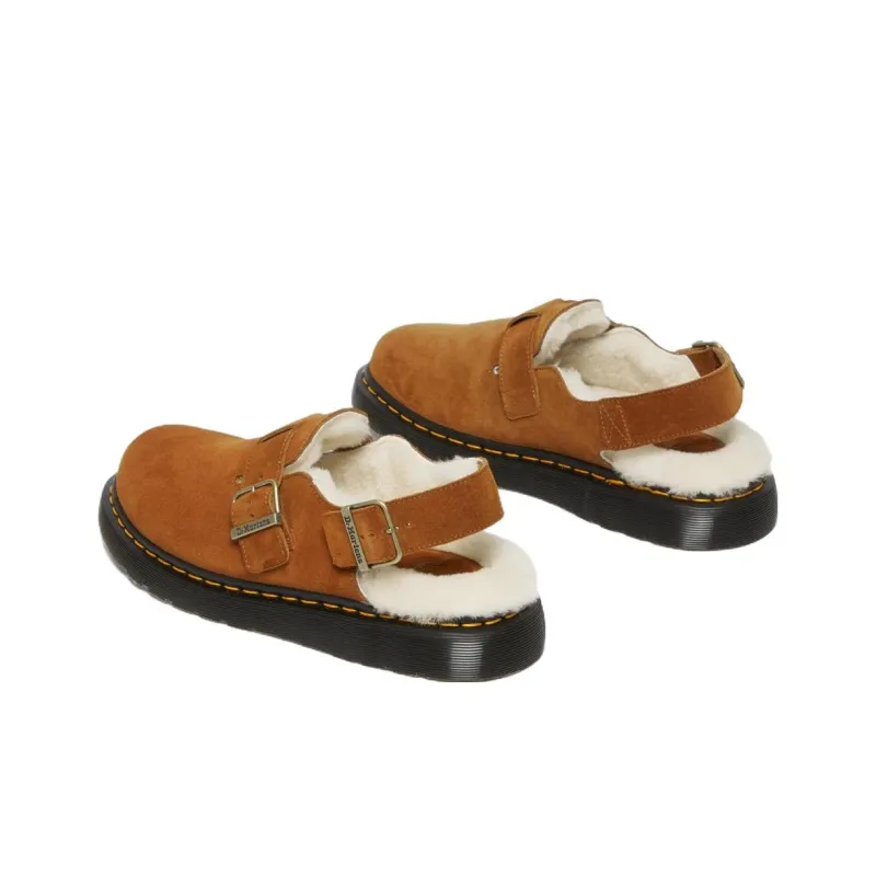 Dr. Martens Jorge Shearling Slingback Mule 'Brown'-3