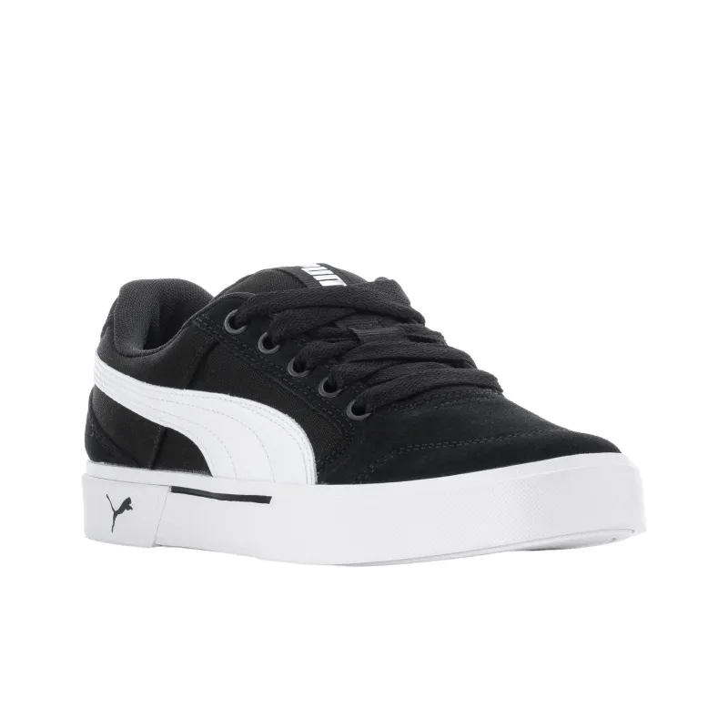 PUMA C Rey Anti Slip Wear Resistant Low Top Skateboard Shoes Black White-2