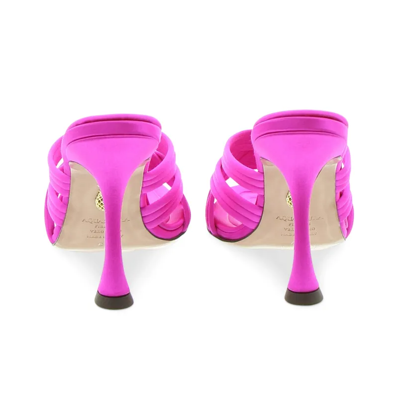 AQUAZZURA Oahu 95mm Satin Sandals-4