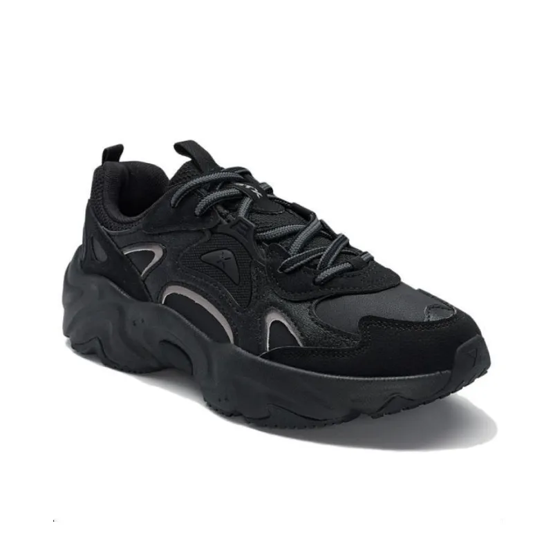 XTEP Spring Festival Collection Anti Slip Wear Resistant Casual Shoes Women's Black-1