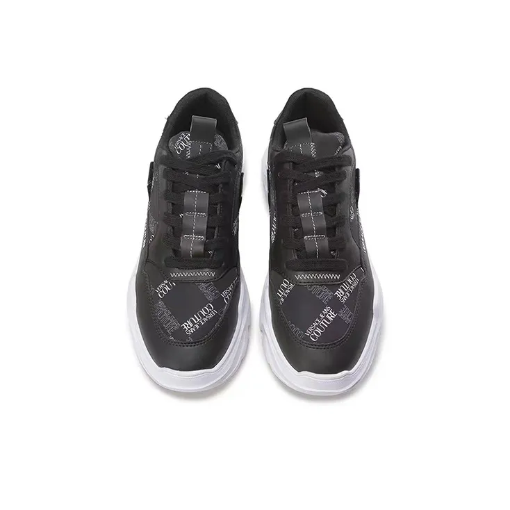 VERSACE JEANS Couture Versace Low Top Sports Casual Shoes Men's Black-4