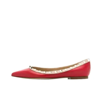 Valentino Rockstud GARAVANI Casual Single Shoes Women's Red