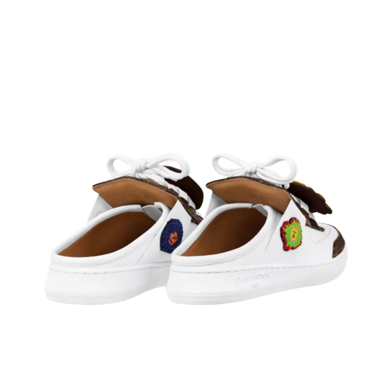 LOUIS VUITTON X Yayoi Kusama Mules 'White With Logo And Monogram' Women's-3
