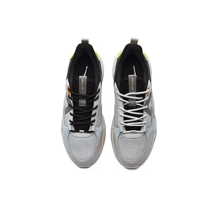 Erke Casual Shoes Men Low Top Shade 1 Gray/Carbon Gray-2