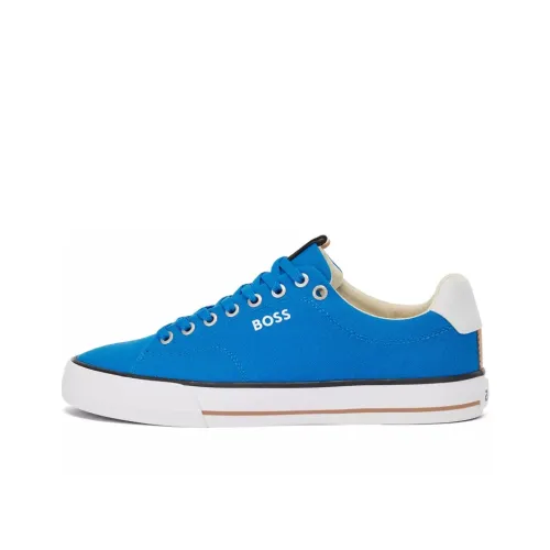 HUGO BOSS Canvas Shoes Men Low-Top Blue