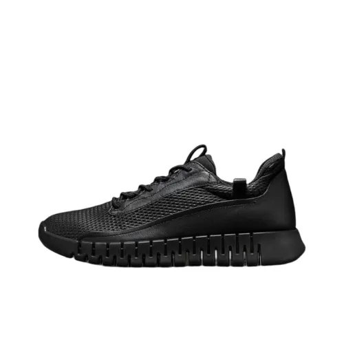 Ecco Low Top Sports Casual Shoes Men's Black