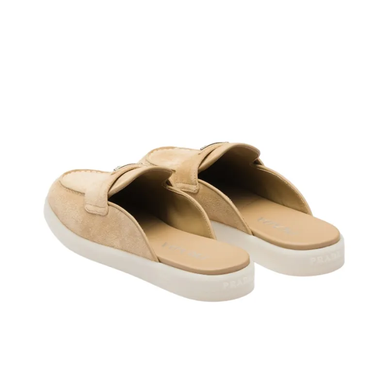 PRADA Suede Leather Mules-4