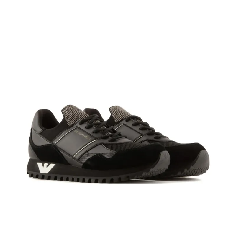 EMPORIO ARMANI Panelled Logo-print Sneakers-2