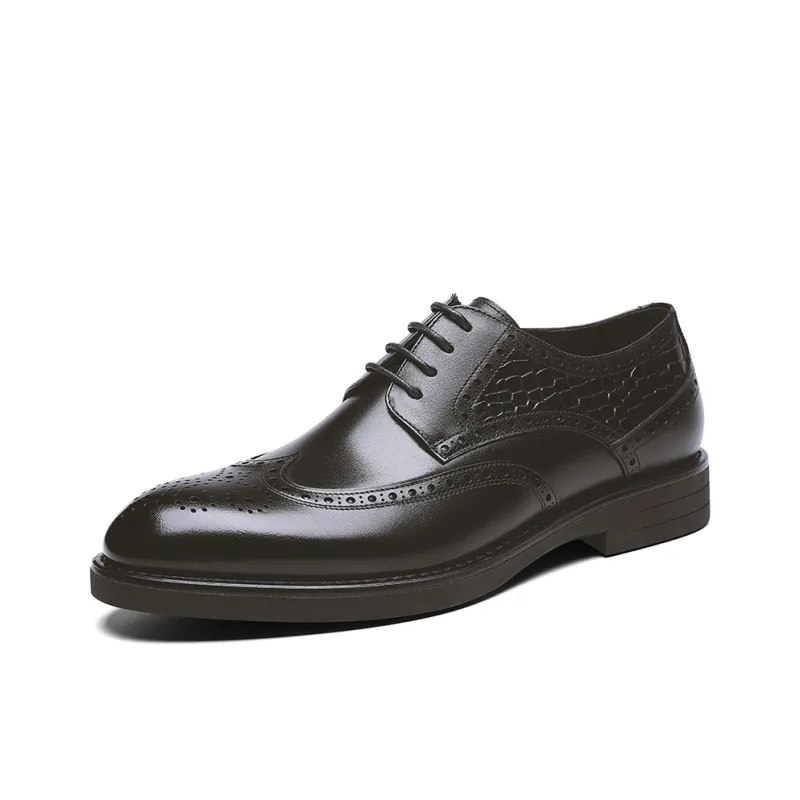 WEISHIBANGWEI Dress Shoes Men's Black-0