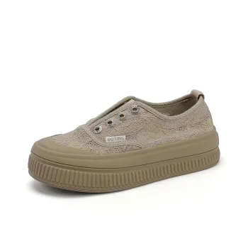 RED DRAGONFLY Casual Shoes Women's Low Top Beige Apricot/Beige Black