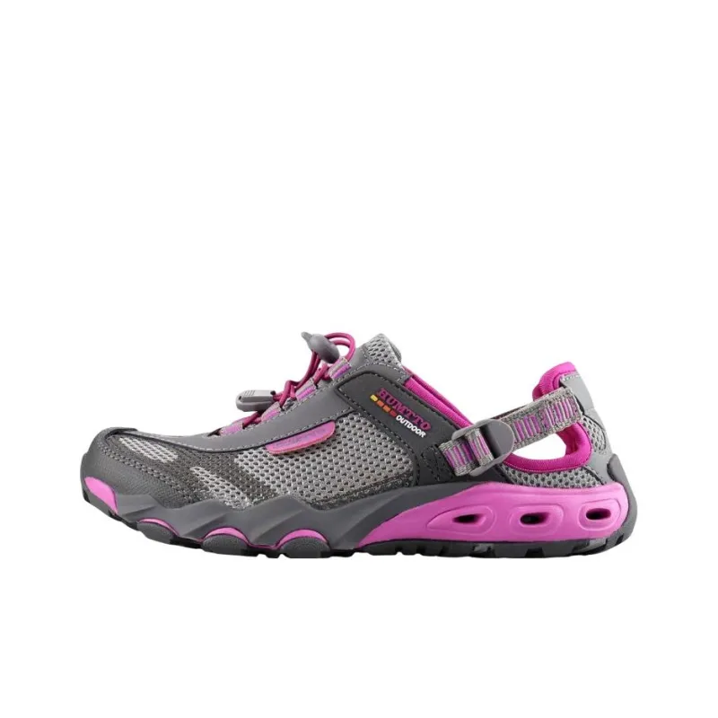 HUMTTO Cushioning Anti Slip And Wear Resistant Low Top Outdoor Shoes Women's Pink Purple-0