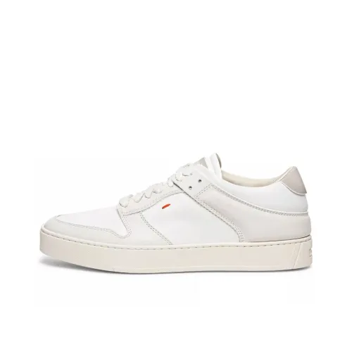 Santoni Skateboard Shoes Men Low-Top White