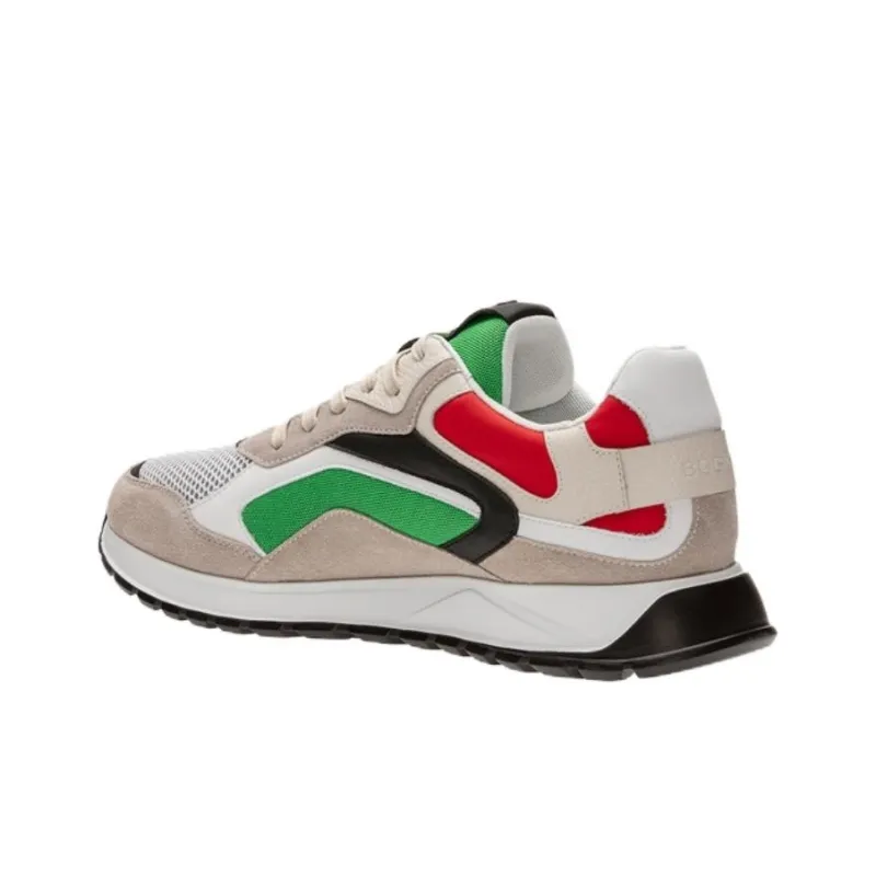 BOGNER Low Top Sports Casual Shoes Men's Gray Green Red-3