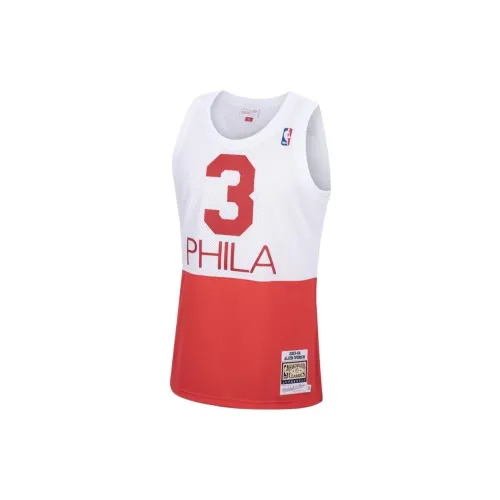 Mitchell Ness X NBA Philadelphia 76ers Basketball Jerseys Men Red/White