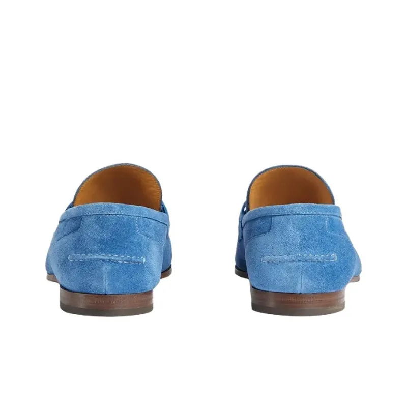 GUCCI Jordaan Loafers Men's Blue-4