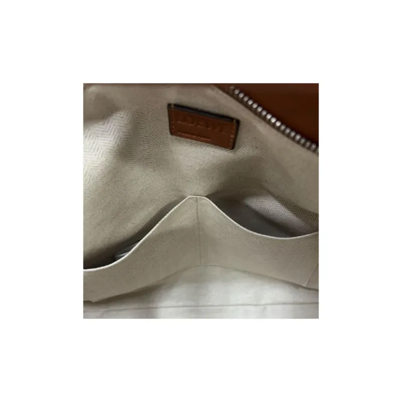 LOEWE Puzzle Calfskin Geometric Bag/Puzzle Bag/Portable Crossbody Bag/Shoulder Bag Tubas Men's Brown/Caramel-5