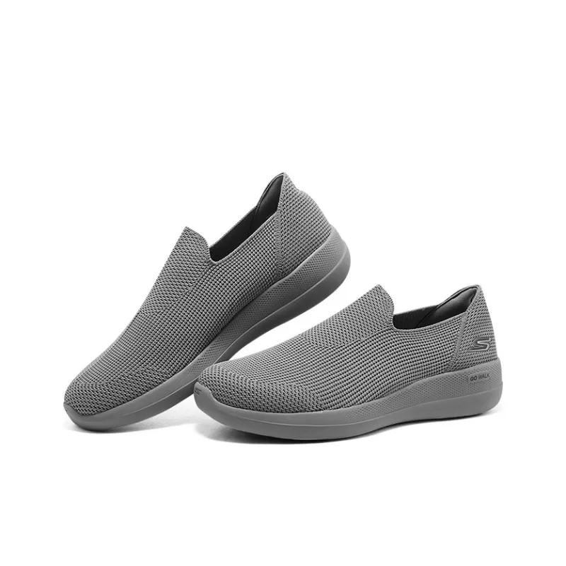 Skechers Cushioning Anti Slip And Wear Resistant Low Top Casual Shoes Men's Gray-1
