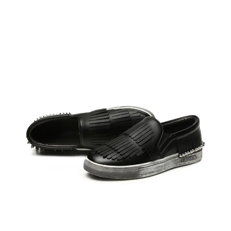 Lady's House Loafers Women's Black/Gunmetal-7