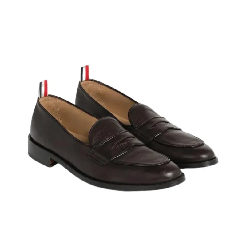 THOM BROWNE Grosgrain loop Trim Loafers-2