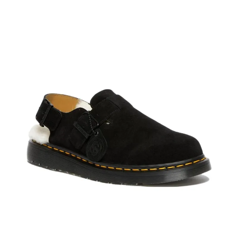 Dr. Martens Jorge Shearling Slingback Mule 'Black'-1