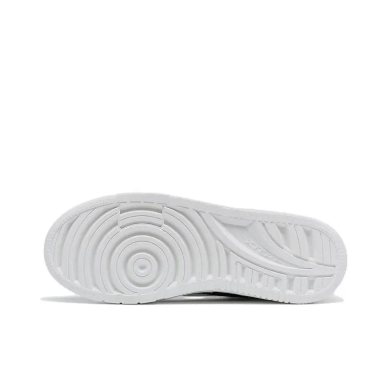 XTEP Anti Slip Wear Resistant Mid Top Skateboard Shoes Men's White Light Heather Gray Black-5