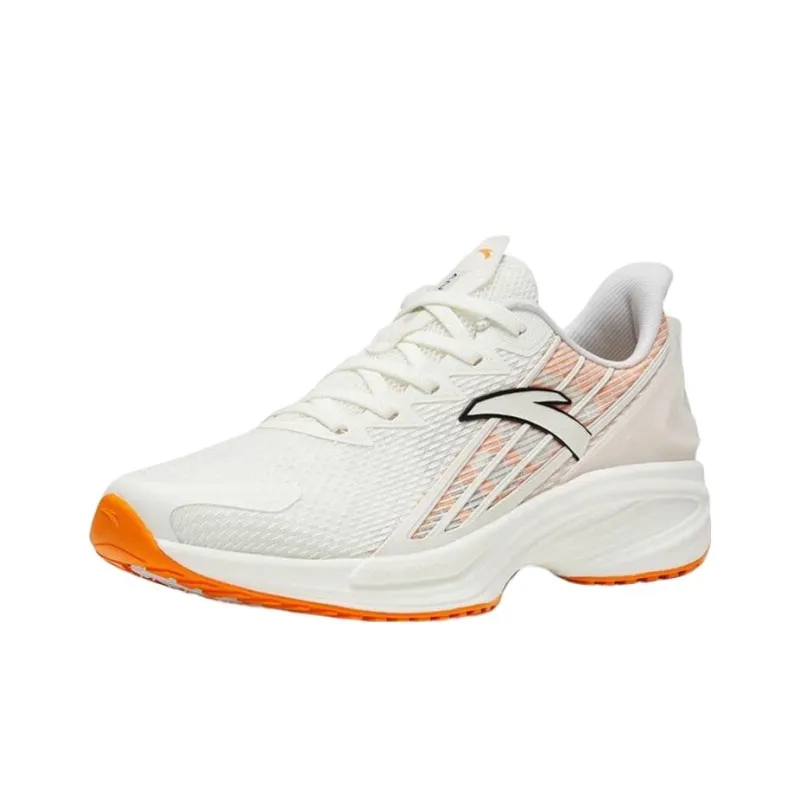 Anta Anti-Slip Wear-Resistant Low-Top Running Shoes Men's White Orange-1