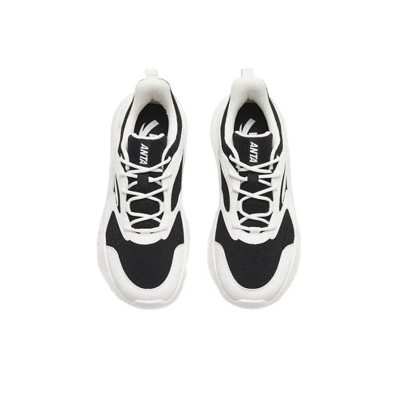 Anta Chao Bai TD Cushioning Anti Slip And Wear Resistant Low Top Sports Casual Shoes Women's White Black-2