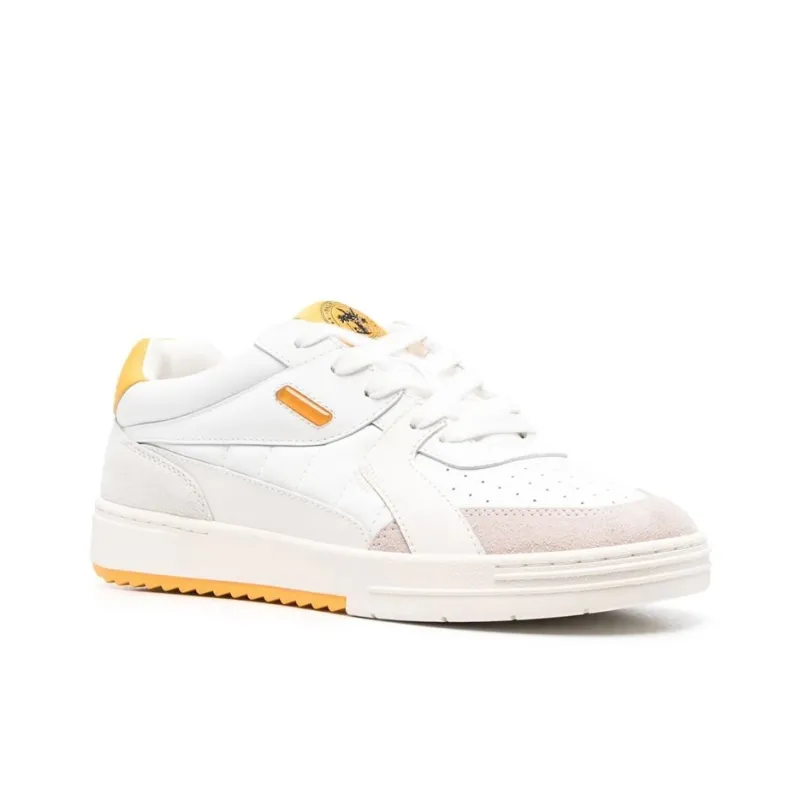 PALM ANGELS Palm University Sneaker White Yellow-1